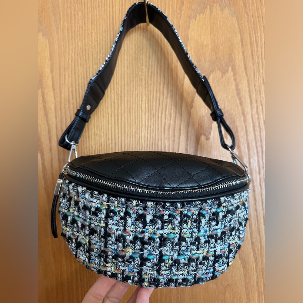 MULTI TWEED FANNY PACK SLING BAG BUM BAG